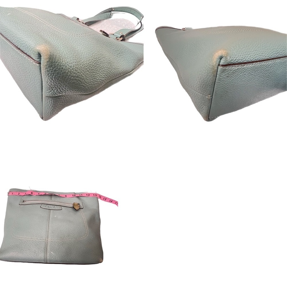 COACH (F14683) “Penelope” Sea Green Pebbled Leather Lunch Tote Bag - Picture 5 of 8